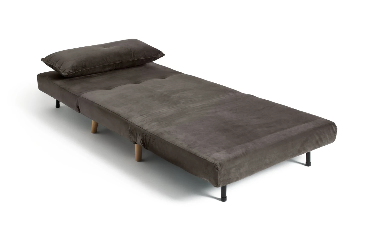 Habitat Roma Single Velvet Chairbed - Charcoal - Image 3