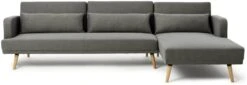 Habitat Andy Right Corner Fabric Clic Clac Sofa Bed - Grey