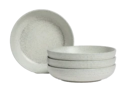 Habitat Textured Ripple 4 Piece Chalk Pasta Bowls - Natural
