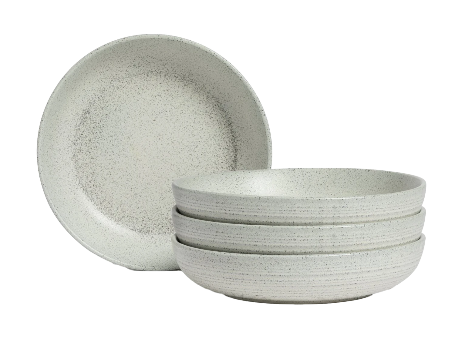 Habitat Textured Ripple 4 Piece Chalk Pasta Bowls - Natural