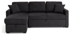 Habitat Reagan Left Corner Chaise Sofa Bed - Charcoal