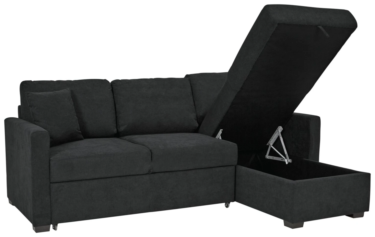 Habitat Reagan Right Corner Chaise Sofa Bed - Charcoal - Image 5