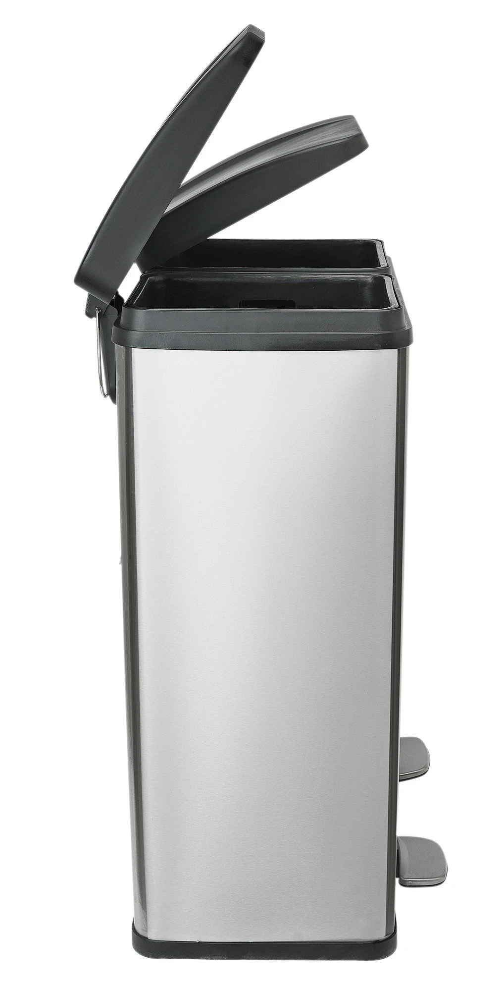 Habitat 55 Litre 2 Compartment Recycling Bin - Steel - Image 2