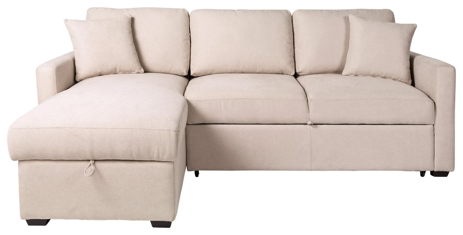 Habitat Reagan Left Corner Chaise Sofa Bed - Natural