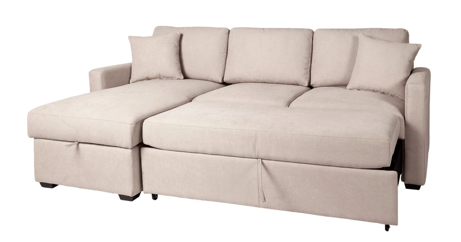 Habitat Reagan Left Corner Chaise Sofa Bed - Natural - Image 7