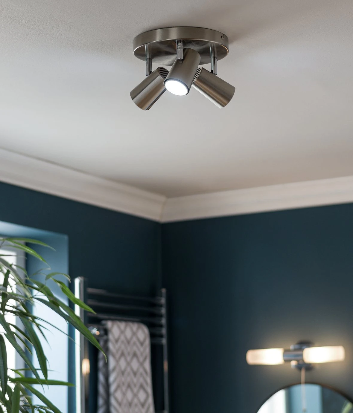 Habitat Spotlight 3 Light Plate - Brushed Chrome - Image 5