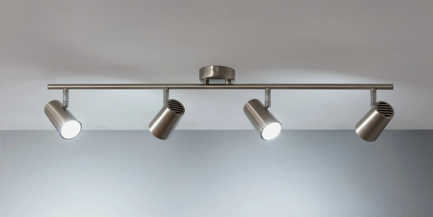 Habitat Brushed Chrome 4 Light Spotlight Bar - Image 6