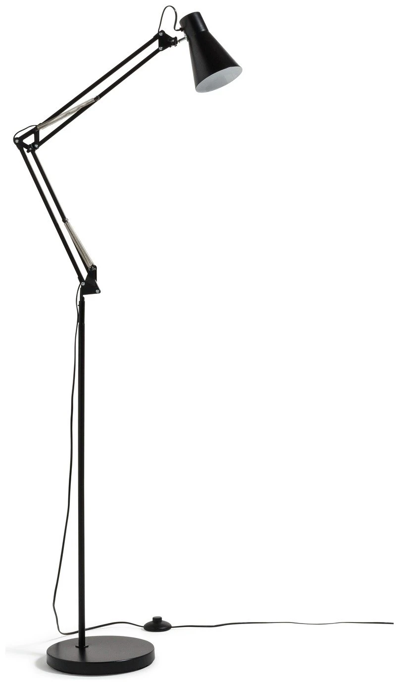 Habitat Swing Arm Floor Lamp - Matt Black - Image 2