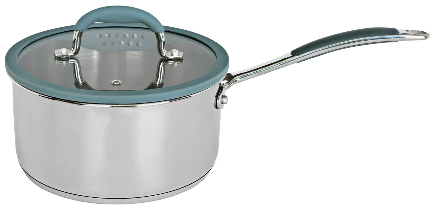 Habitat 5 Piece Stainless Steel With Silicone Rim Pan Set - Image 2