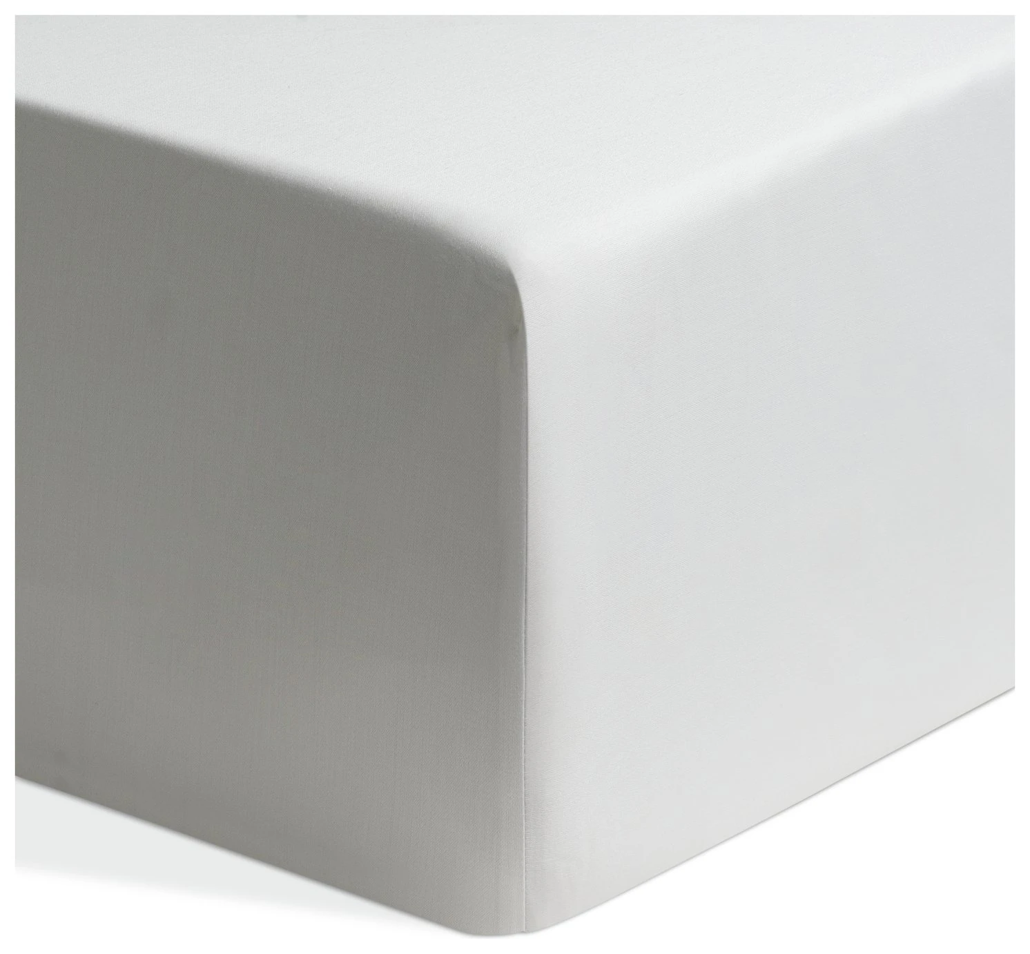 Habitat Egyptian Cotton 400TC White Fitted Sheet - Single