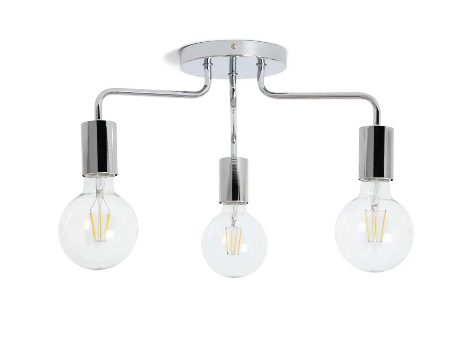 Habitat Rayner Steel 3 Light LED Flush Ceiling Light -Chrome - Image 2