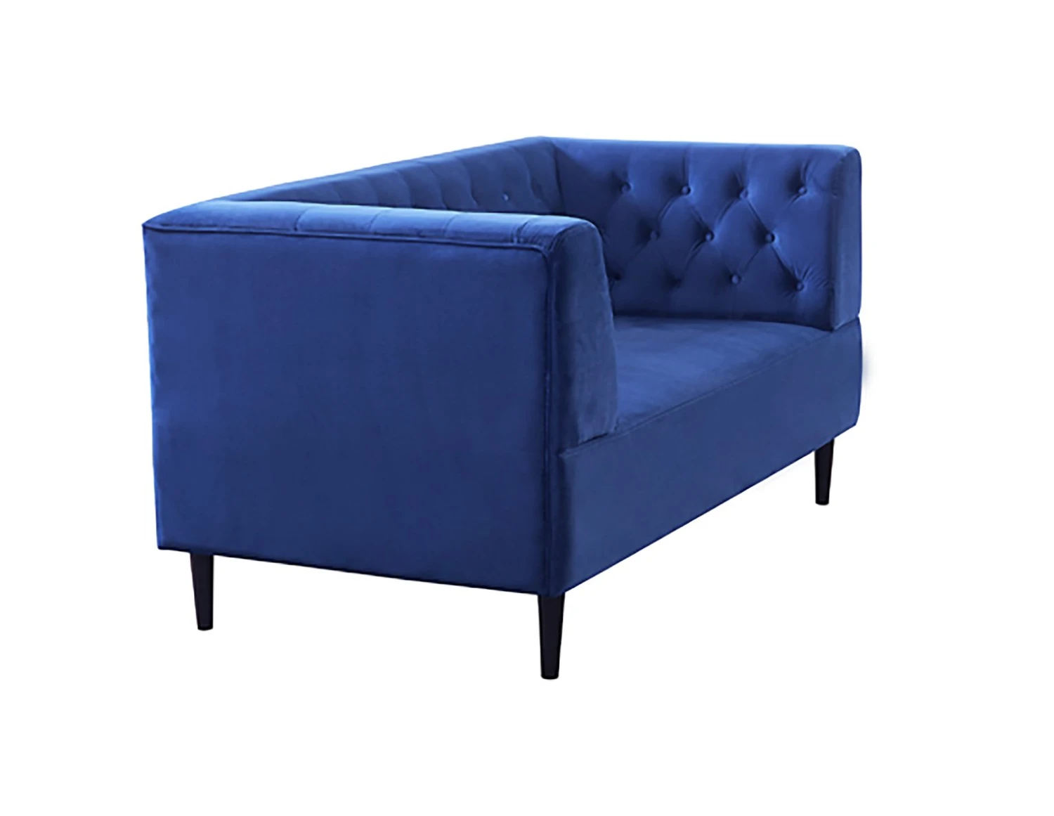 Habitat Blake Velvet 2 Seater Sofa - Navy Blue - Image 7