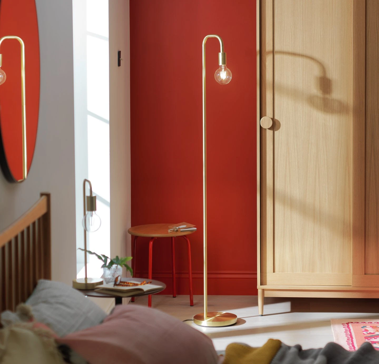 Habitat Rayner Floor Lamp - Brass - Image 8