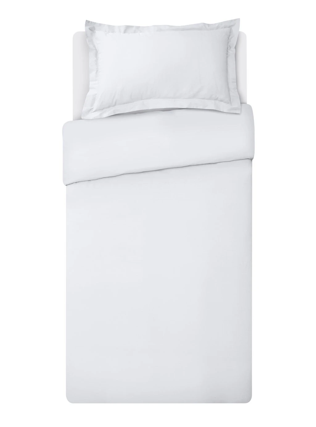 Habitat Egyptian Cotton 400TC White Bedding Set - Single - Image 3