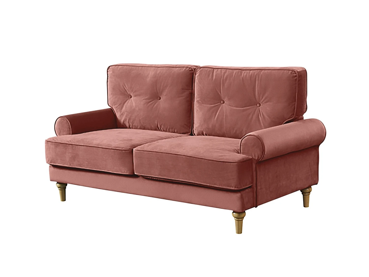 Habitat Vienna Velvet 2 Seater Sofa - Rose - Image 4