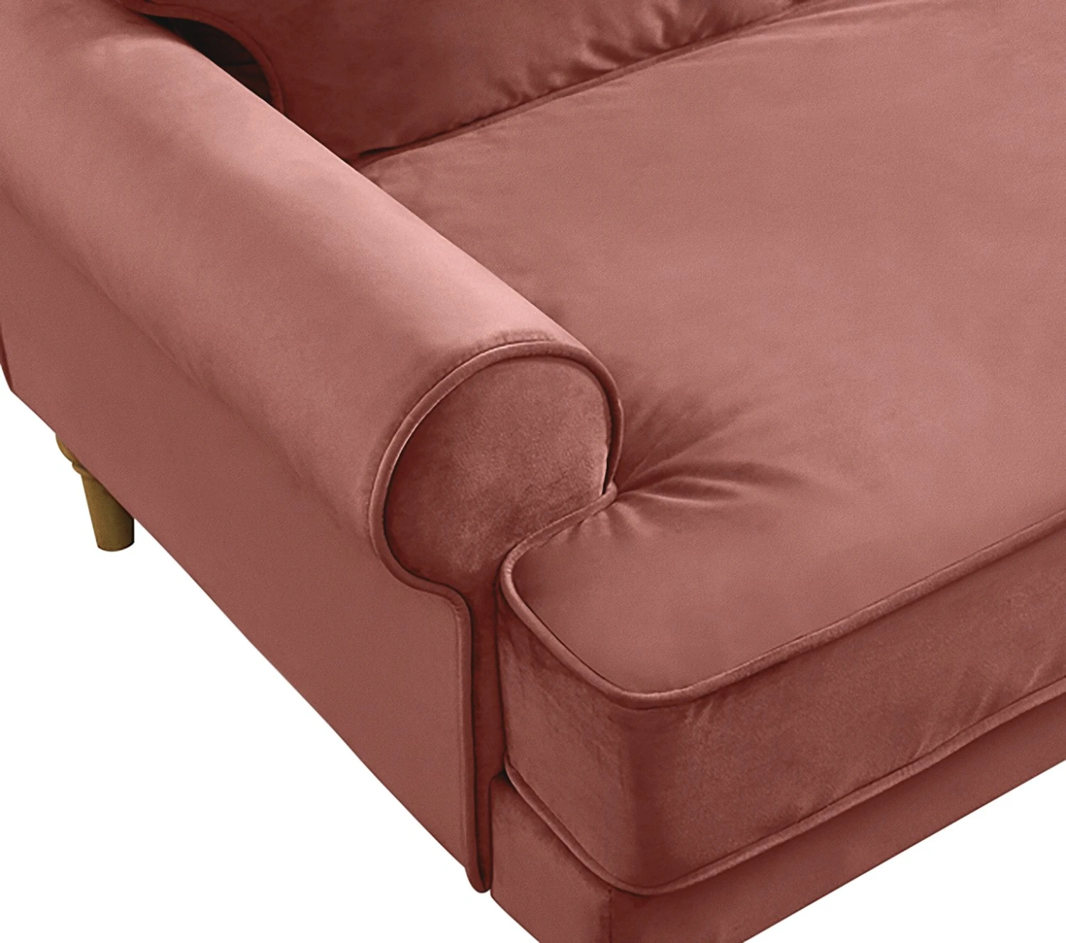 Habitat Vienna Velvet 2 Seater Sofa - Rose - Image 8