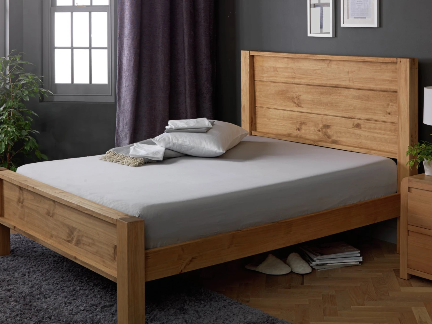 Habitat Egyptian Cotton 400TC Grey Fitted Sheet - Single - Image 5