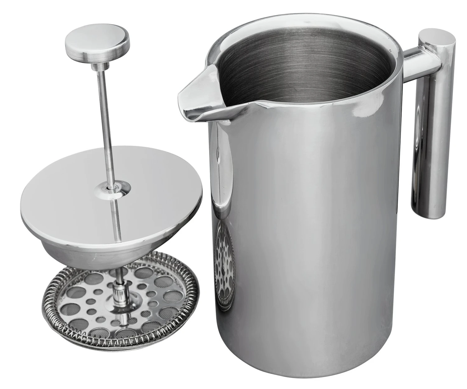 Habitat Double Walled 8 Cup Cafetiere - Silver - Image 2