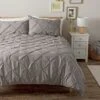 Habitat Hadley Pintuck Grey Bedding Set - Double