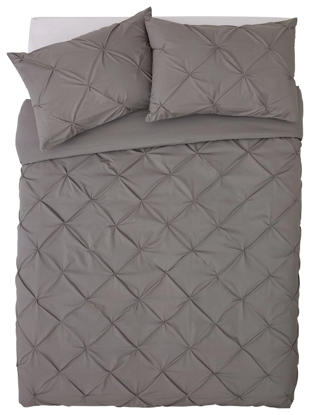 Habitat Hadley Pintuck Grey Bedding Set - Double - Image 3
