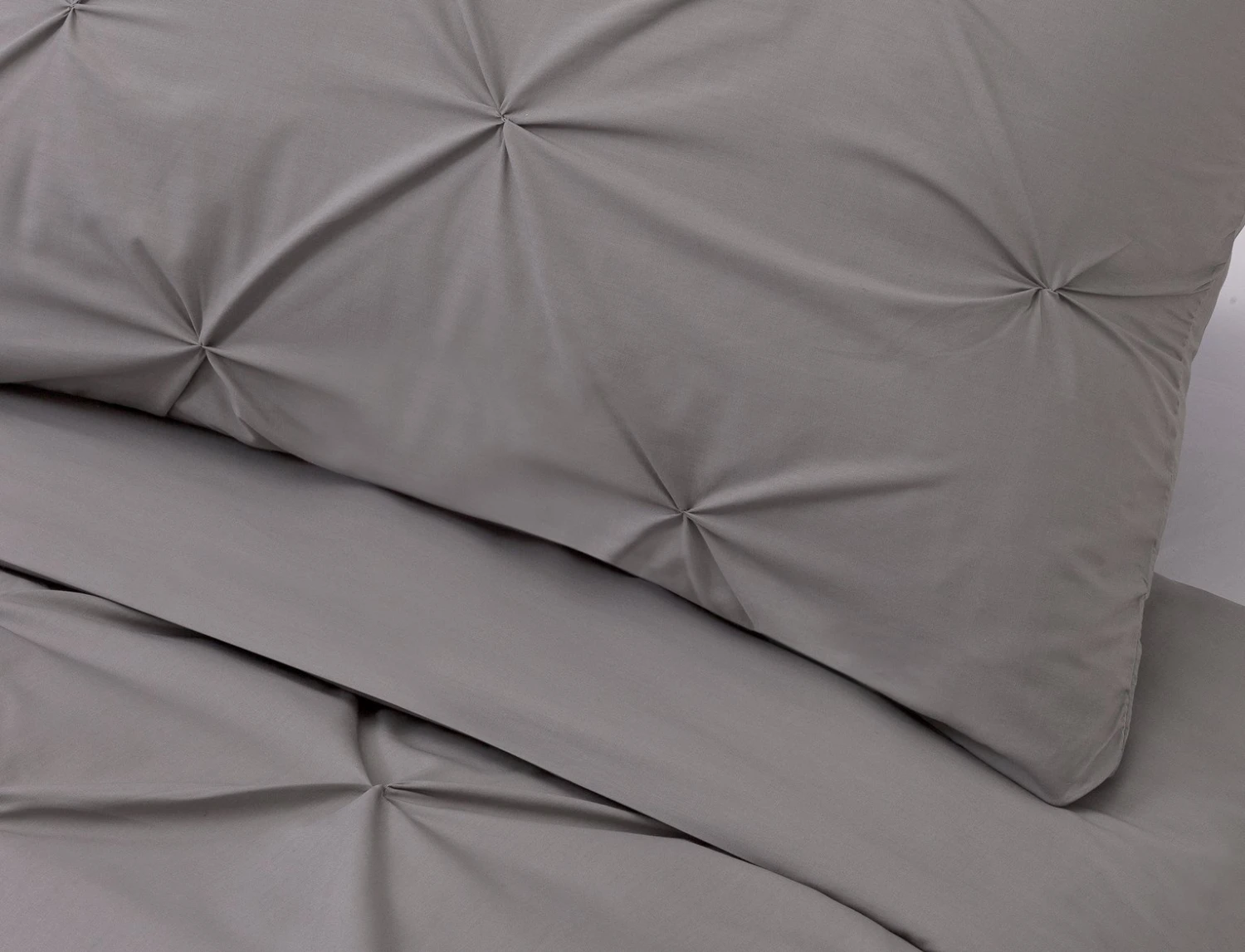 Habitat Hadley Pintuck Grey Bedding Set - Double - Image 4