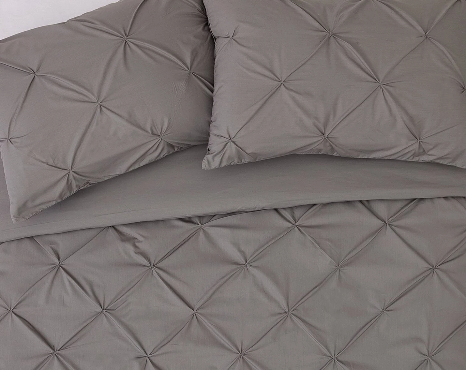 Habitat Hadley Pintuck Grey Bedding Set - Double - Image 5