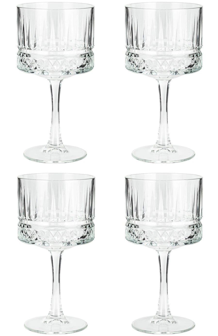 Habitat Pressed Set Of 4 Gin Glasses