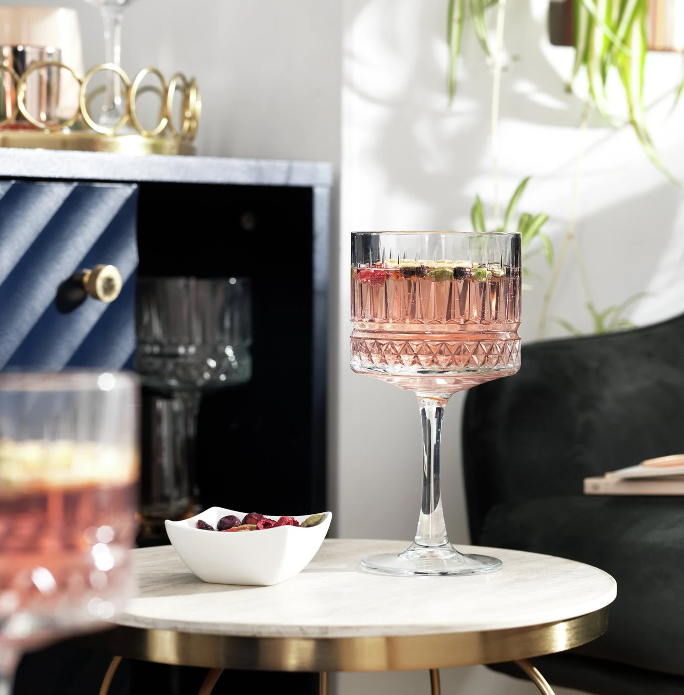 Habitat Pressed Set Of 4 Gin Glasses - Image 2