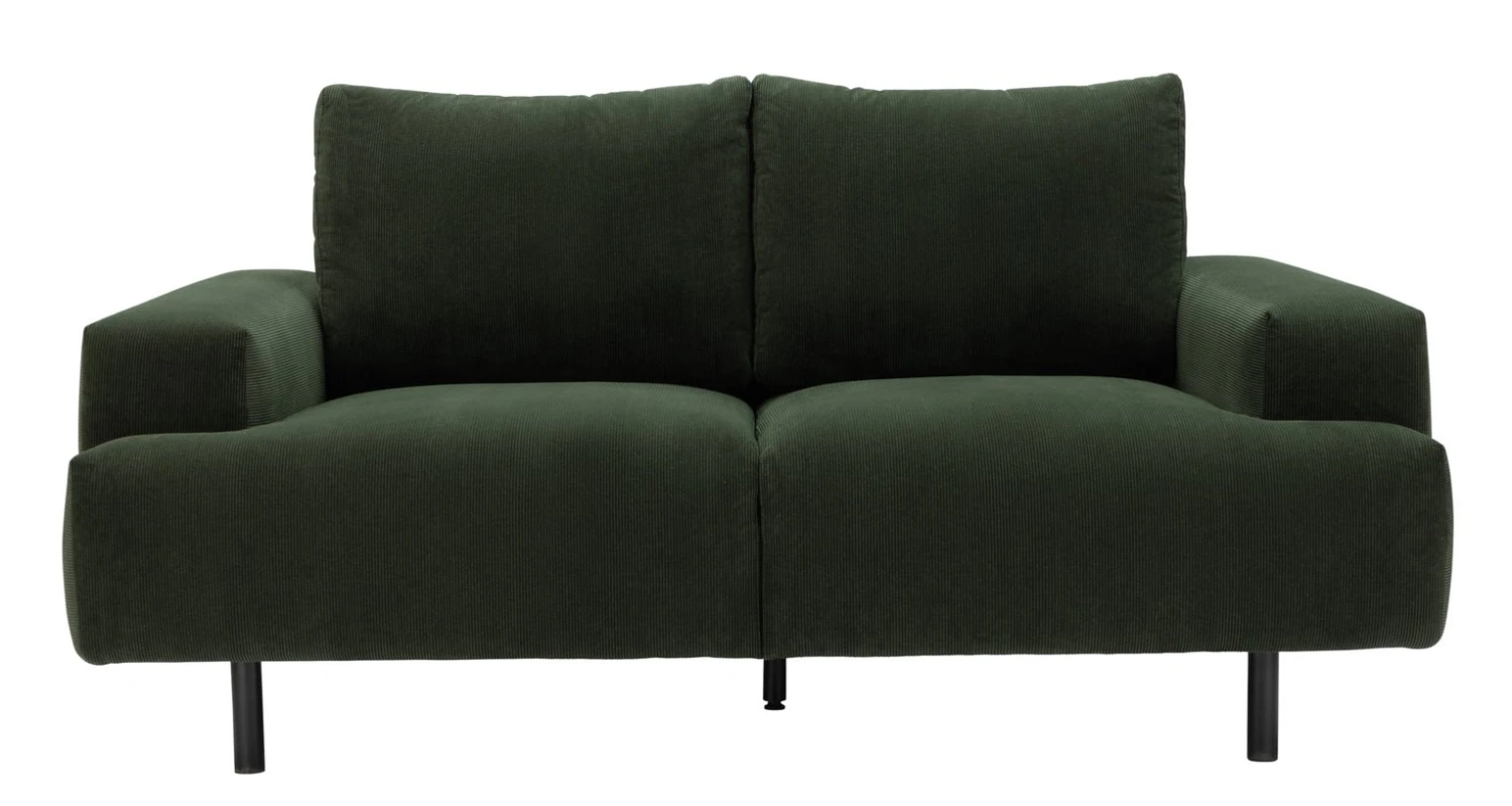 Habitat Julien Fabric 2 Seater Sofa - Dark Green