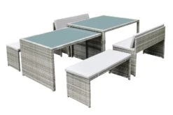 Habitat 2 Seater Space Saving Rattan Effect Patio Set - Grey