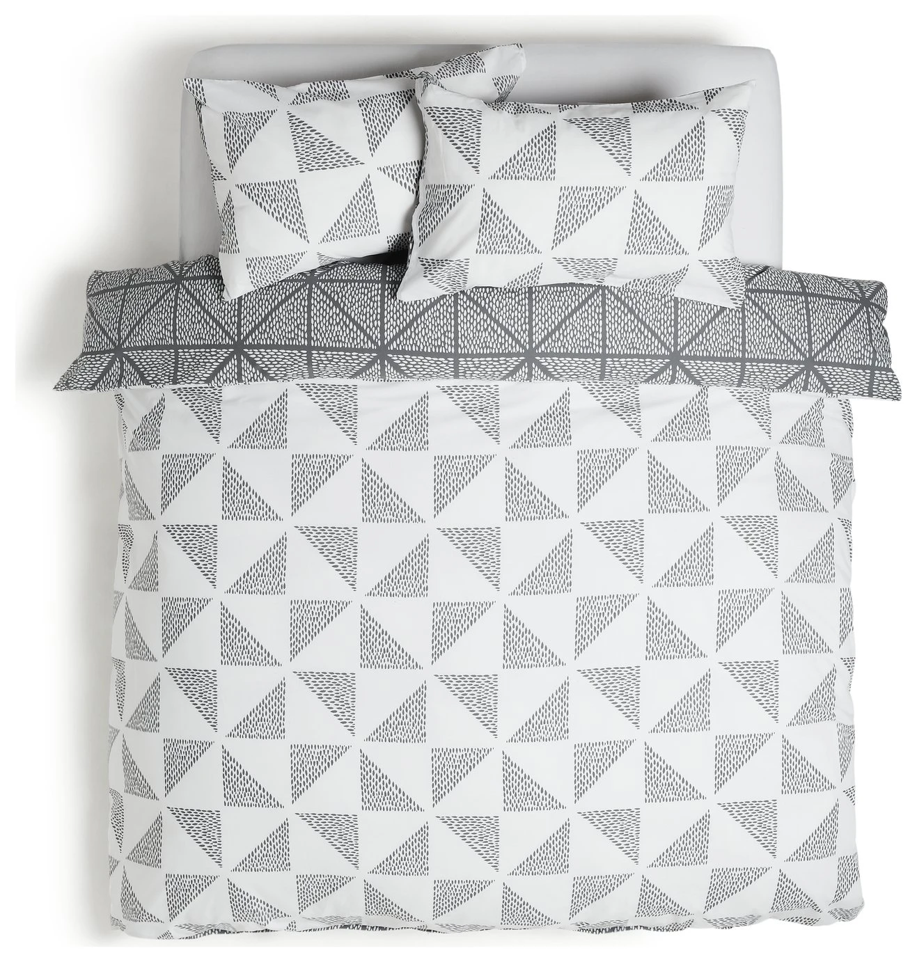 Habitat Stockholm Diamond Dash Grey Bedding Set - Single - Image 5