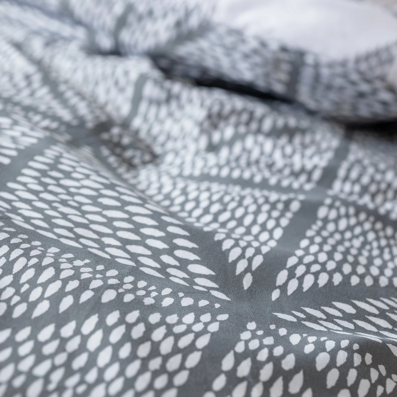 Habitat Stockholm Diamond Dash Grey Bedding Set - Single - Image 7