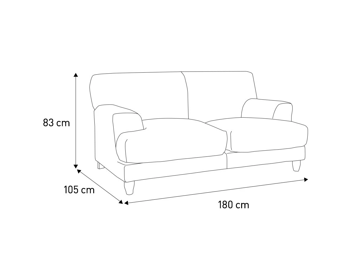 Habitat Askem Fabric 2 Seater Sofa - Natural - Image 4