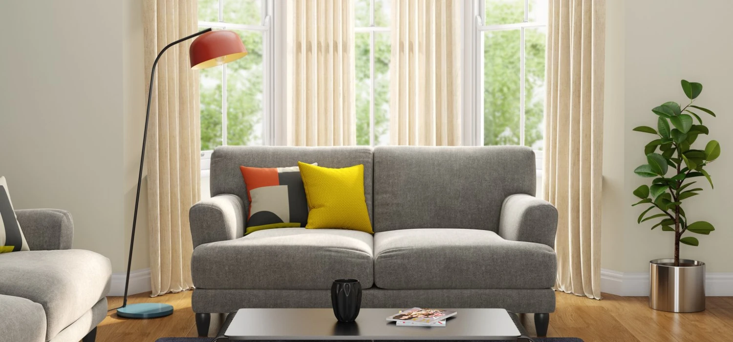 Habitat Askem Fabric 2 Seater Sofa - Natural - Image 2