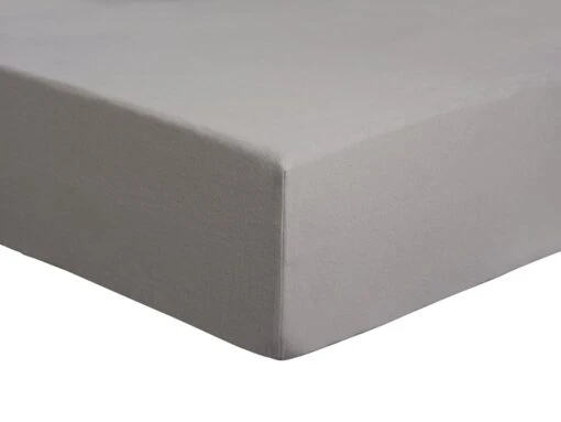 Habitat Cotton Brushed Grey Fitted Sheet - Toddler