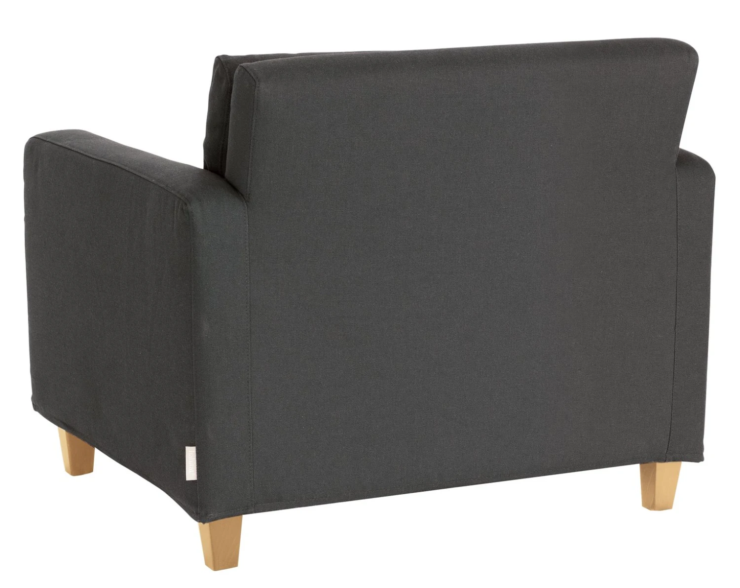 Habitat Chester Fabric Cuddle Chair - Light Feet - Charcoal - Image 4