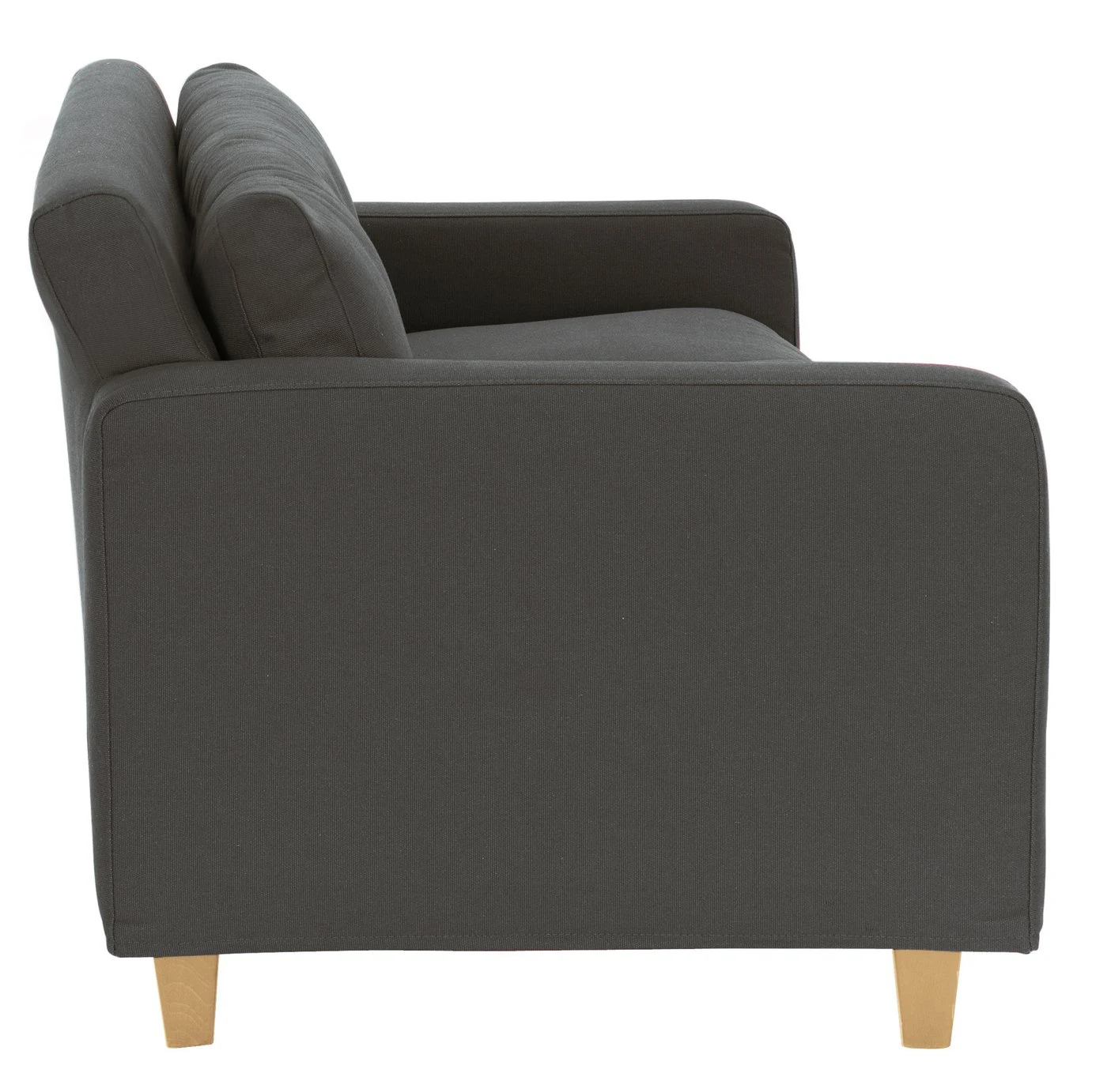 Habitat Chester Fabric Cuddle Chair - Light Feet - Charcoal - Image 5