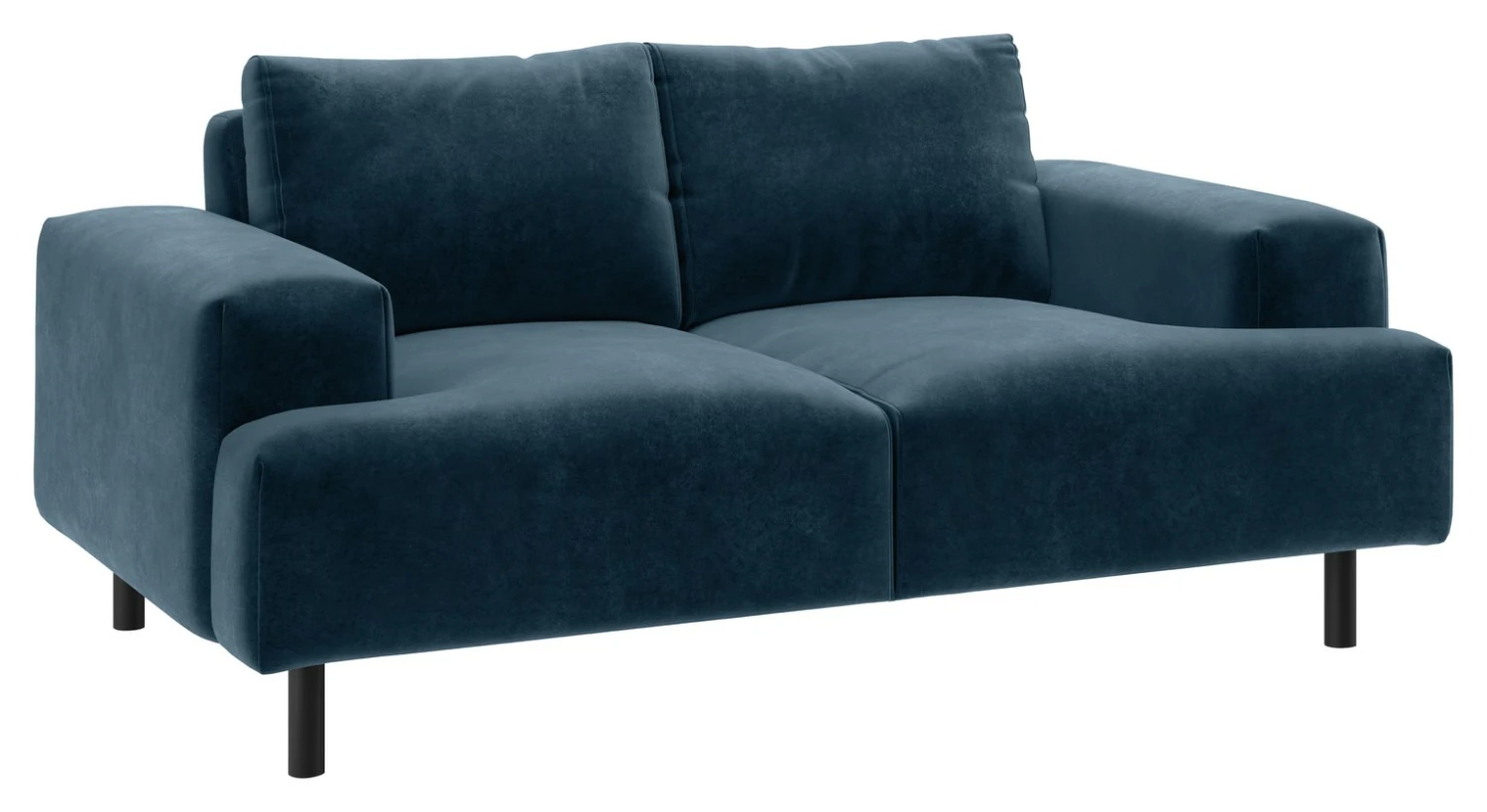 Habitat Julien Velvet 2 Seater Sofa - Navy Blue - Image 4