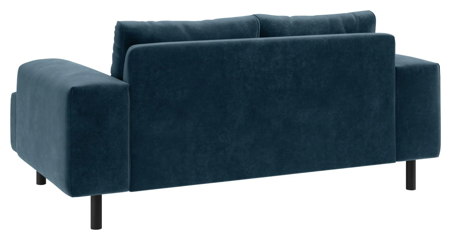 Habitat Julien Velvet 2 Seater Sofa - Navy Blue - Image 6