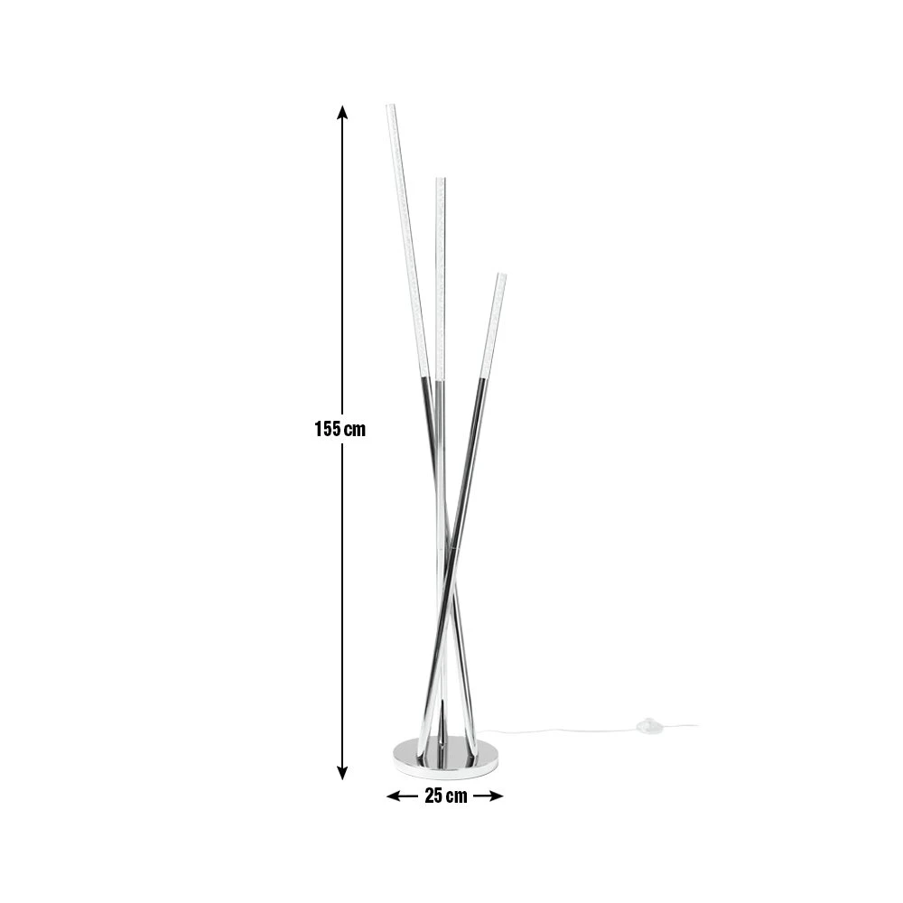 Habitat Bubble 3 Light Floor Lamp - Chrome - Image 3