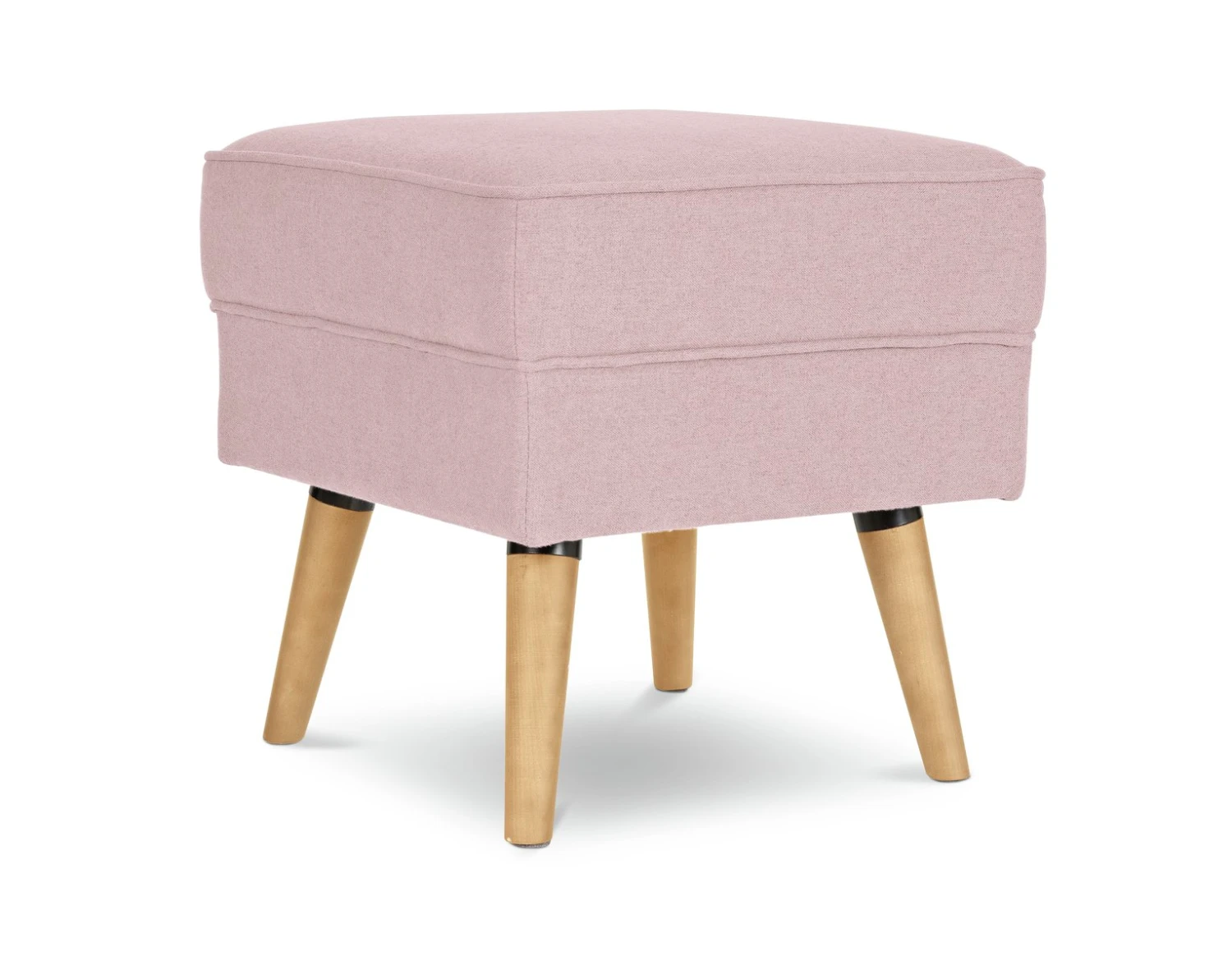 Habitat Callie Fabric Footstool - Blush Pink - Image 4