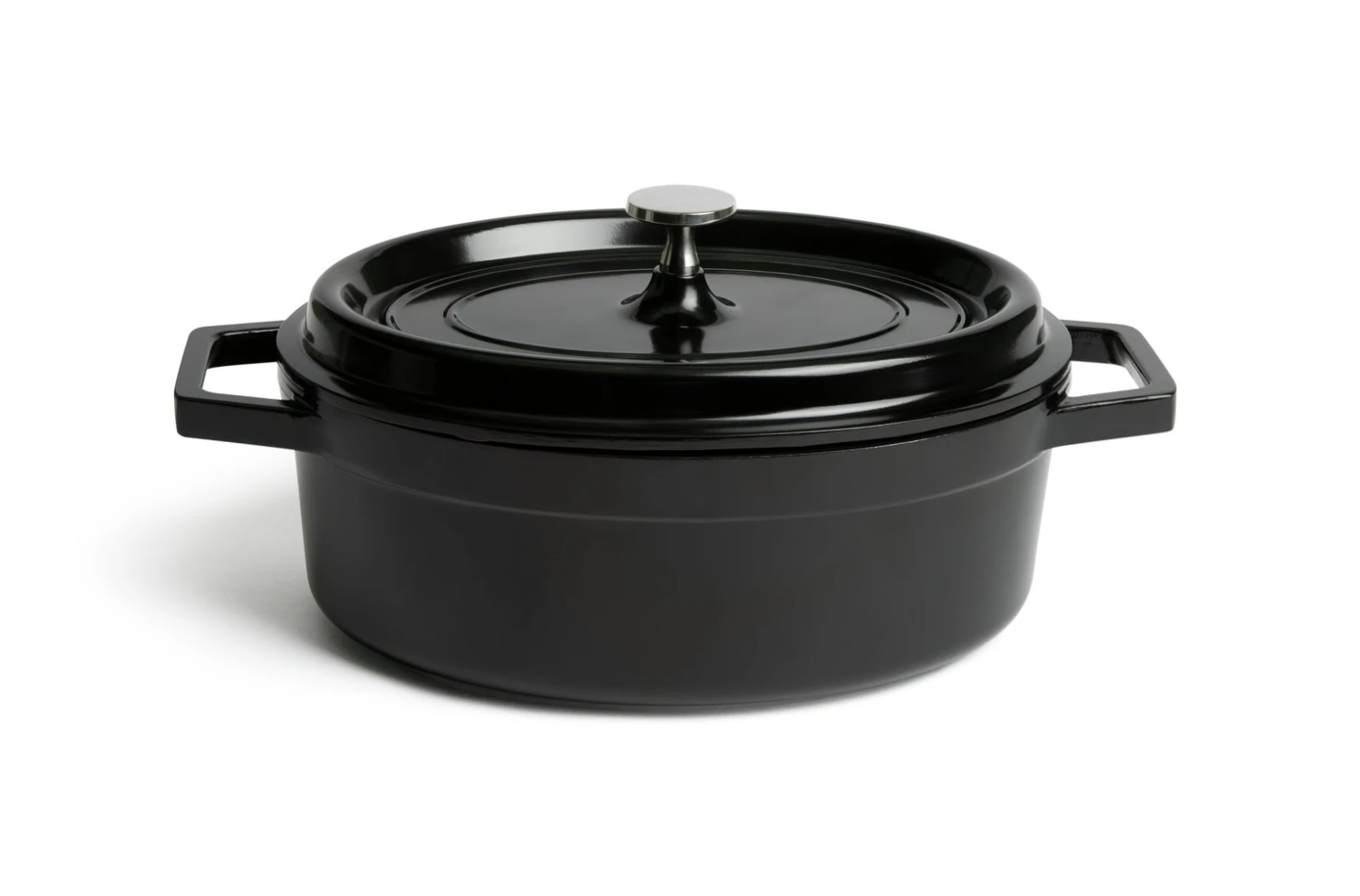 Habitat 3.6 Litre Cast Aluminium Casserole Dish - Black