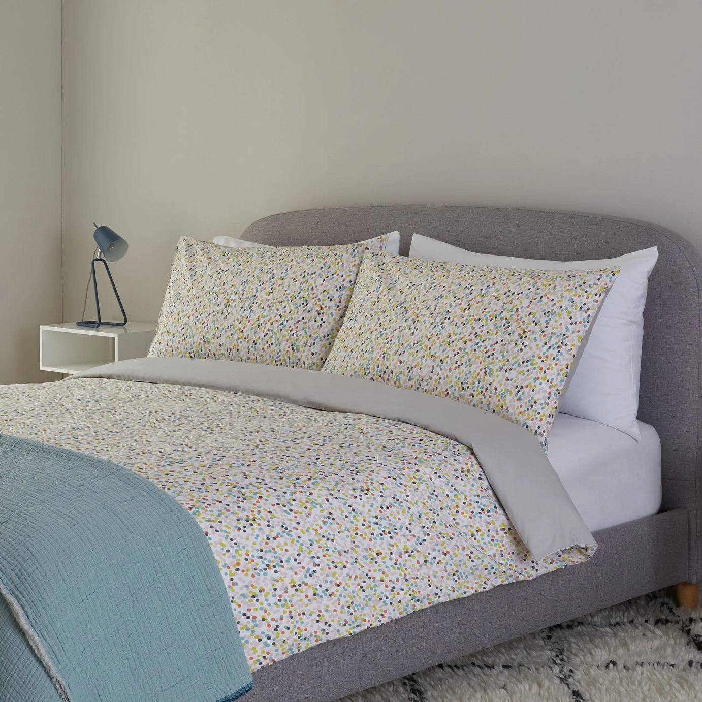 Habitat Cotton Angelica Dots Multicolour Bedding Set -Single - Image 6