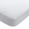 Habitat Stonewashed Plain White Flat Sheet - Single