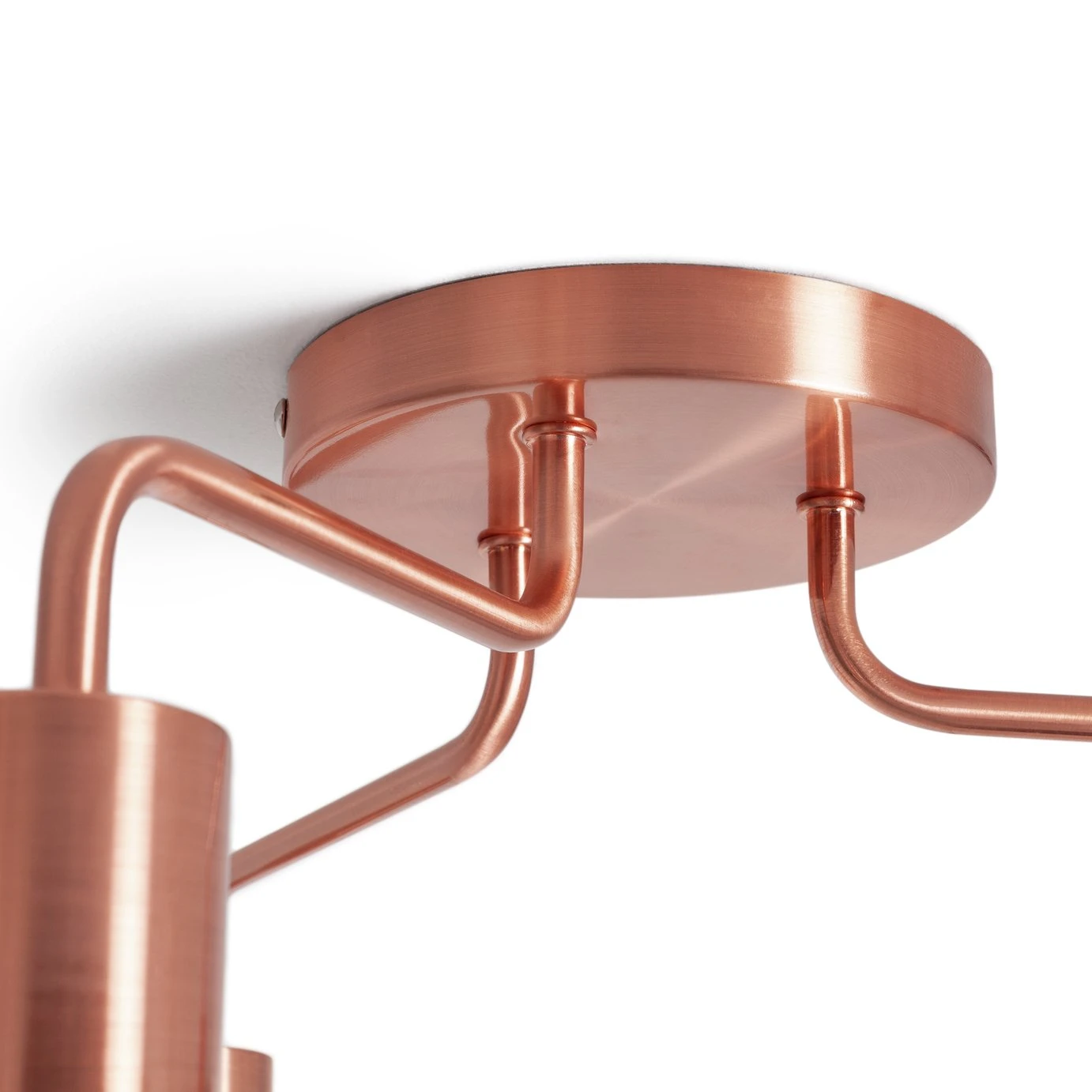 Habitat Rayner Steel LED Flush Ceiling Light - Rosegold - Image 5