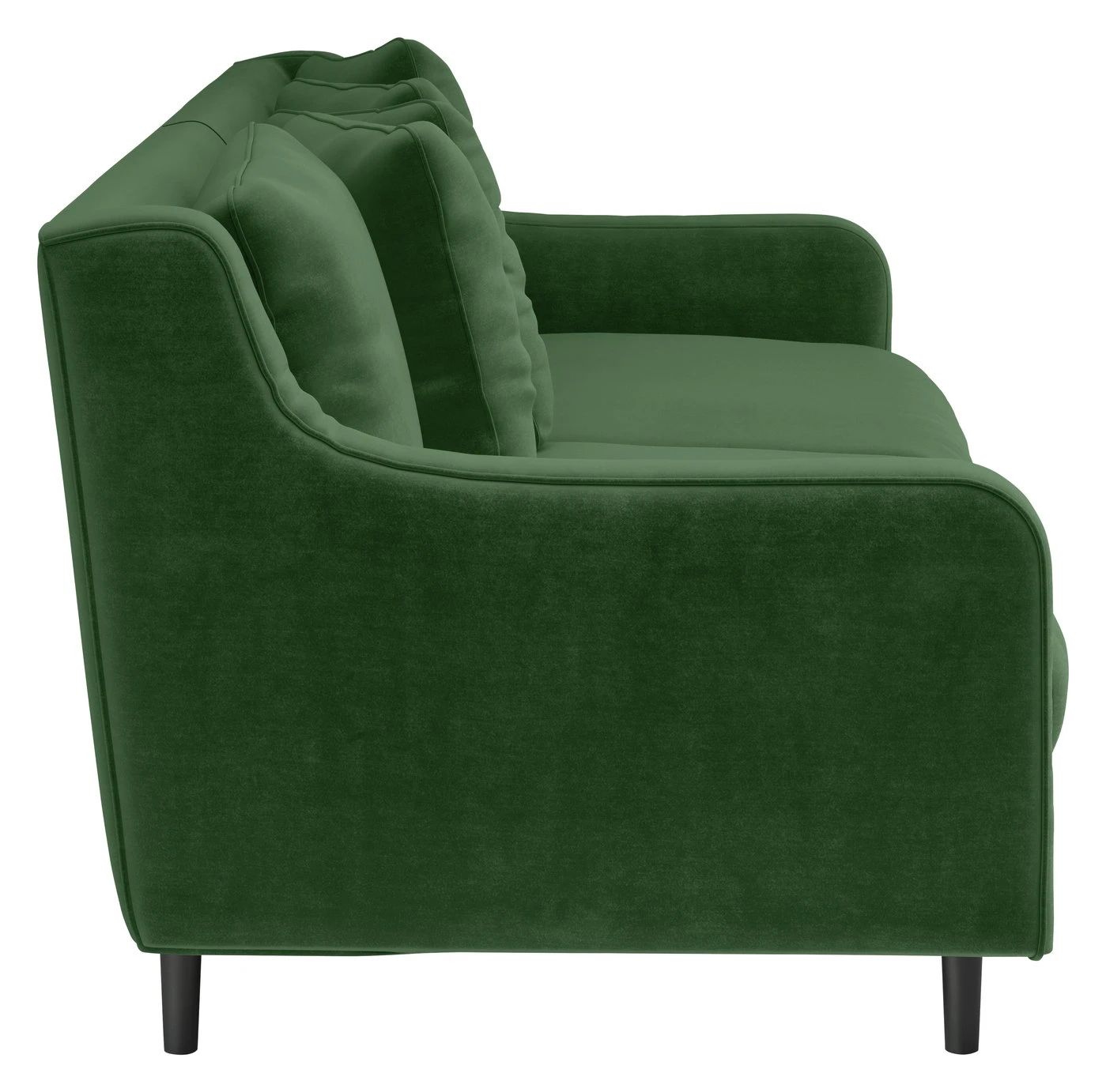 Habitat Swift Velvet 3 Seater Sofa - Moss Green - Image 4