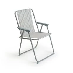 Habitat Folding Metal Garden Chair - Grey