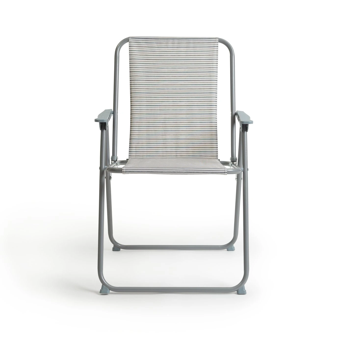Habitat Folding Metal Garden Chair - Grey - Image 5