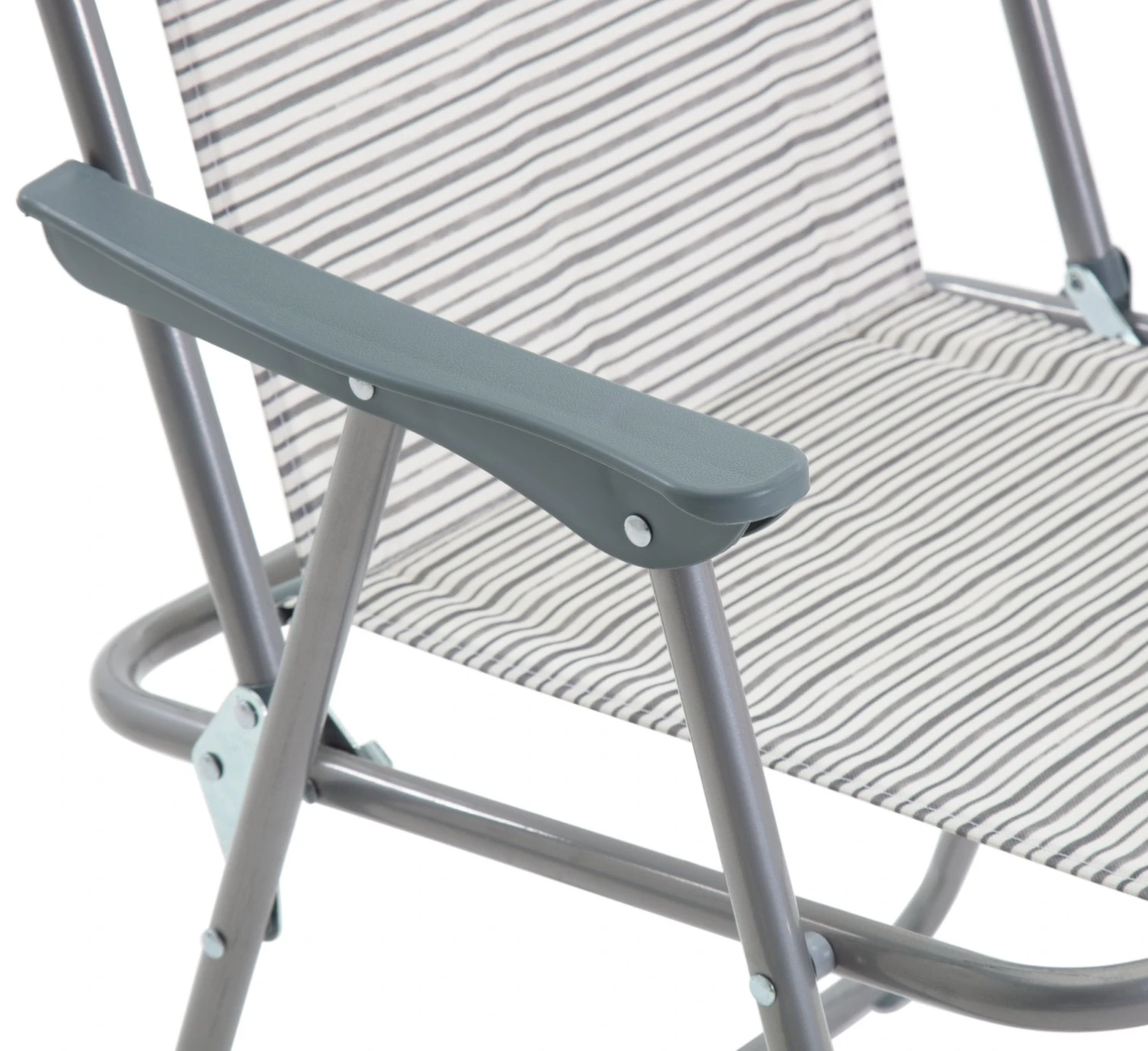 Habitat Folding Metal Garden Chair - Grey - Image 7