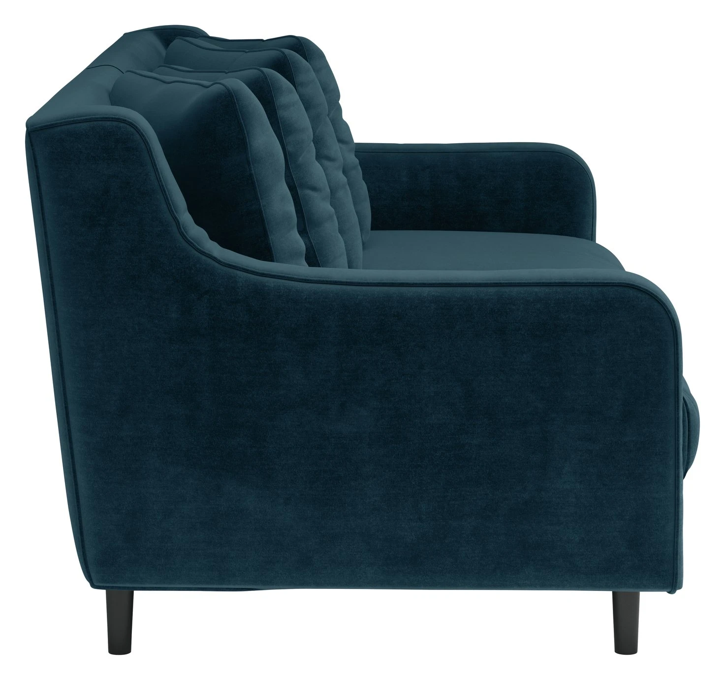 Habitat Swift Velvet 2 Seater Sofa - Blue - Image 5